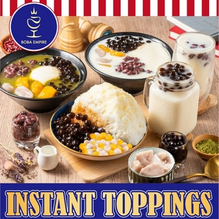 Instant Red Bean, Taro Toppings