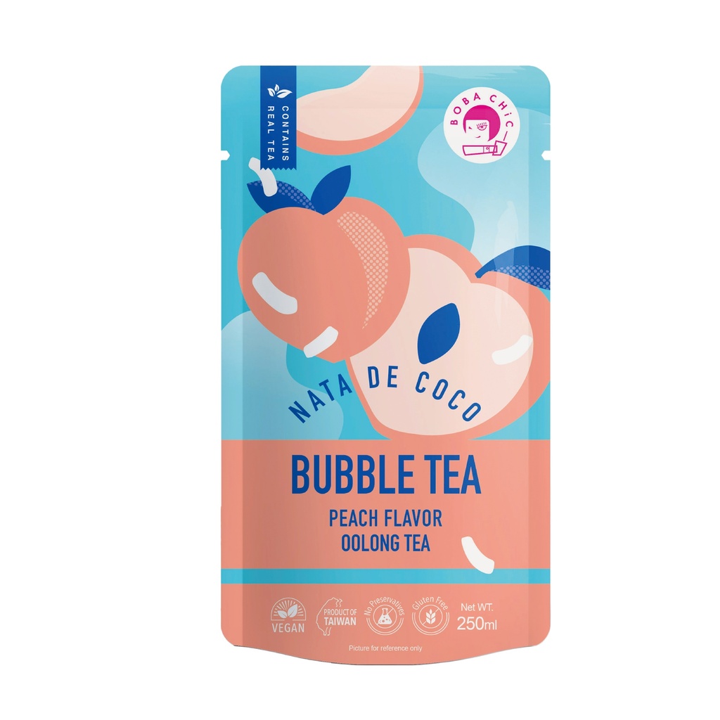 Nata de Coco Bubble Tea-White Peach Oolong Tea Flavor 