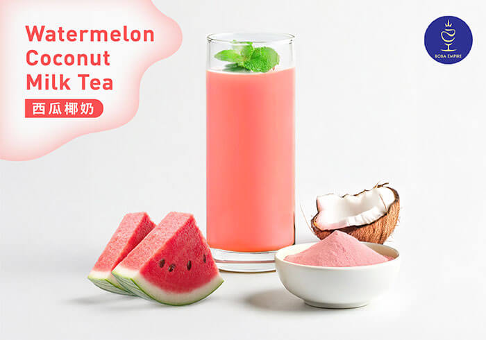 Watermelon Coconut Milk Tea
